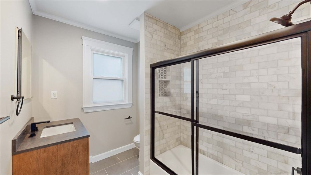 Bathroom, Glass Shower, Interior, Stone Walls
