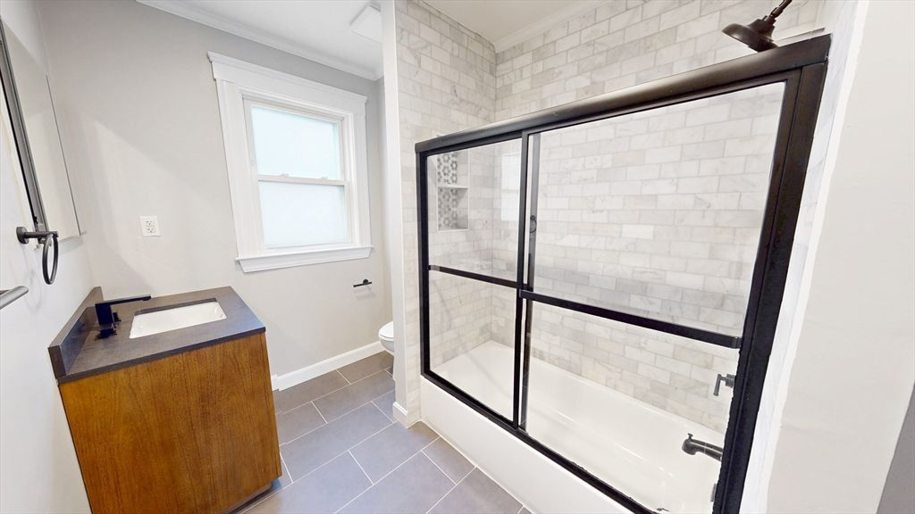 Bathroom, Glass Shower, Interior, Stone Walls