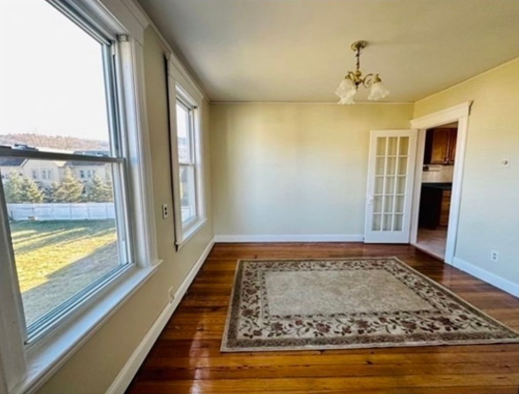 Chandelier, Empty room, Interior, Wood Texture Flooring