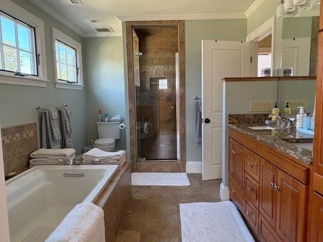 Bathroom, Dual Sink Vanities, Glass Shower, Interior