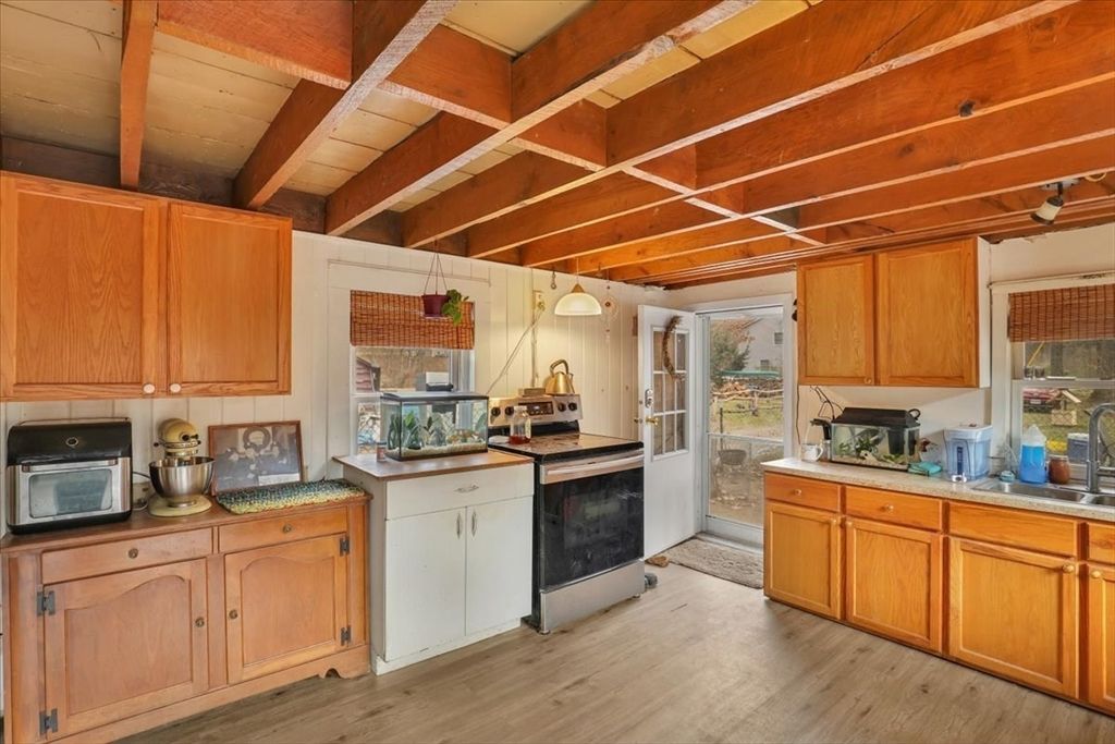 Interior, Kitchen, Wooden Beams, Wooden Ceilings, Wood Texture Flooring