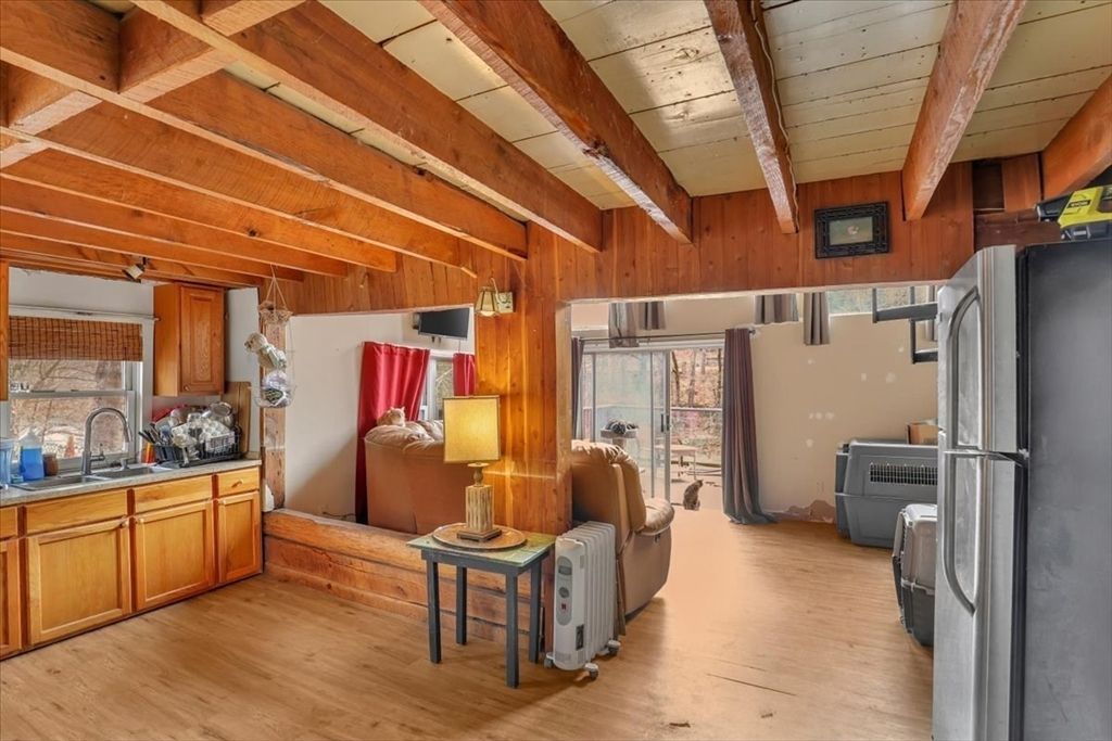 Interior, Kitchen, Wooden Beams, Wooden Ceilings, Wood Texture Flooring, Wooden Walls