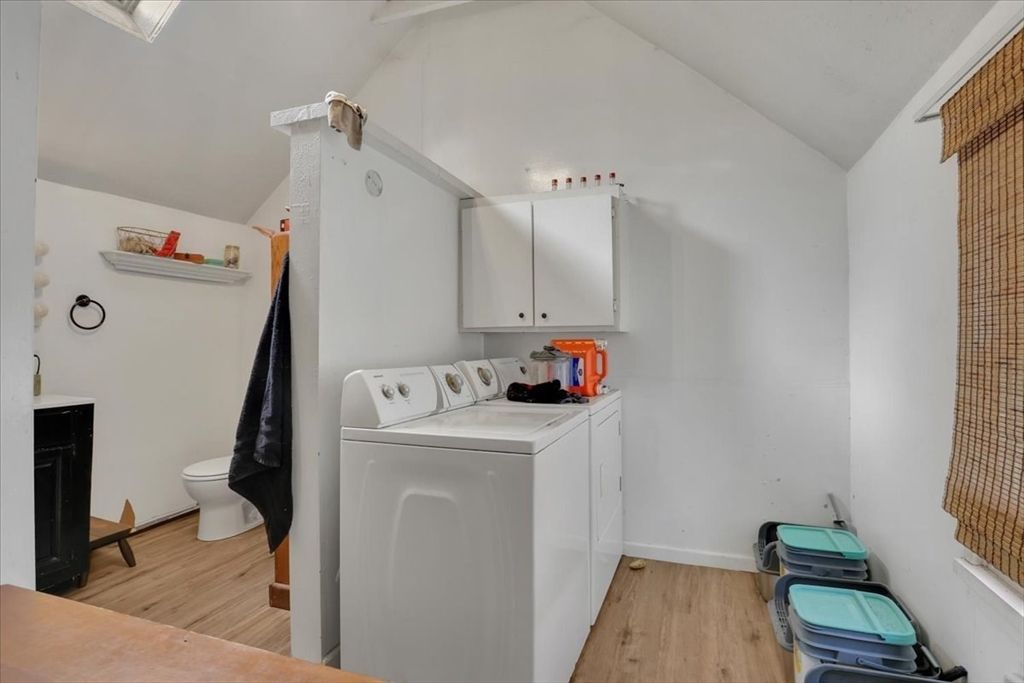 Interior, Washer, Wood Texture Flooring