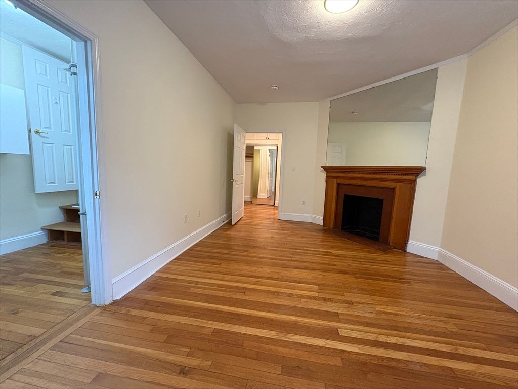 Empty room, Fireplace, Interior, Wood Texture Flooring