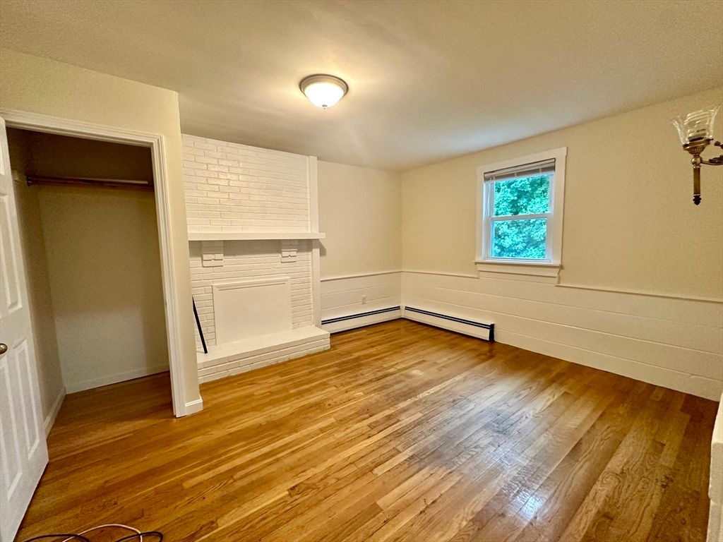 Empty room, Fireplace, Interior, Wood Texture Flooring