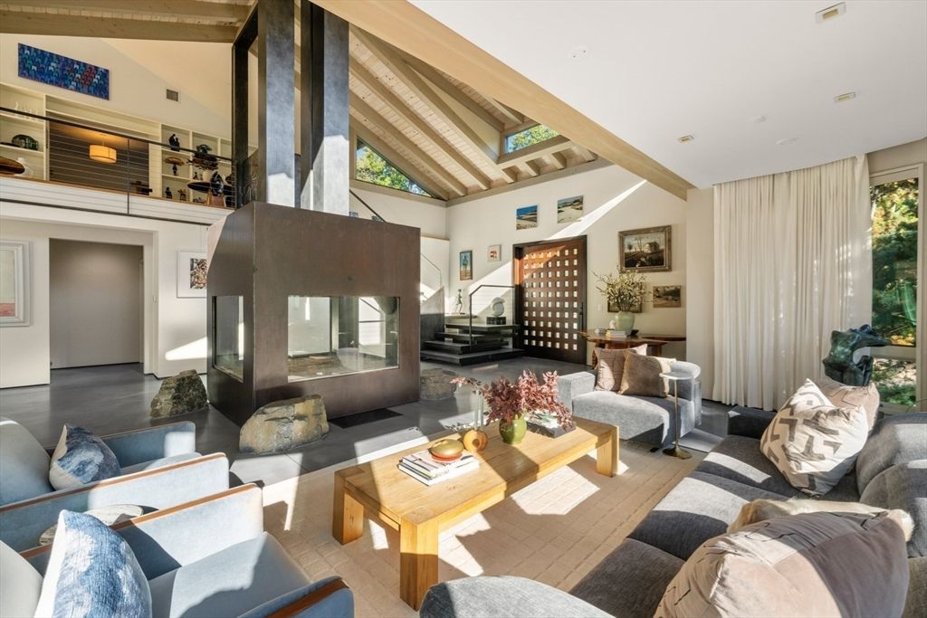 Fireplace, Interior, Living room, Recessed Lighting