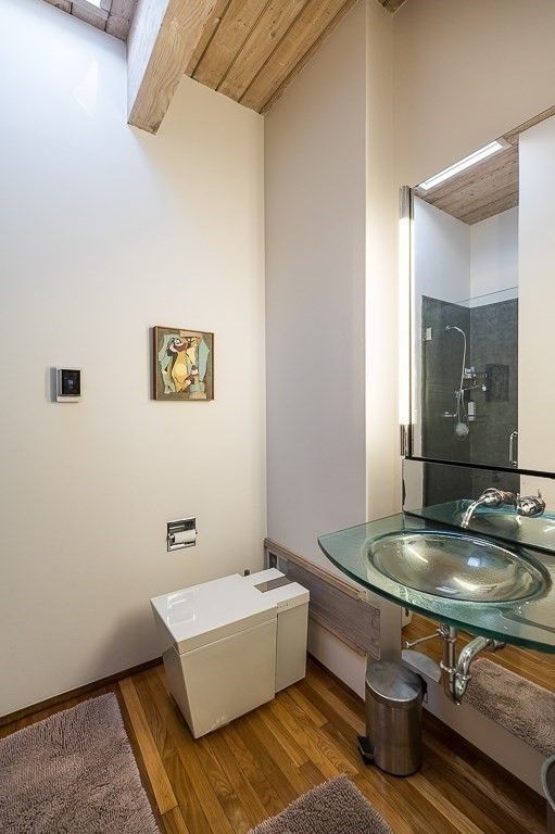 Bathroom, Interior, Wooden Ceilings, Wood Texture Flooring