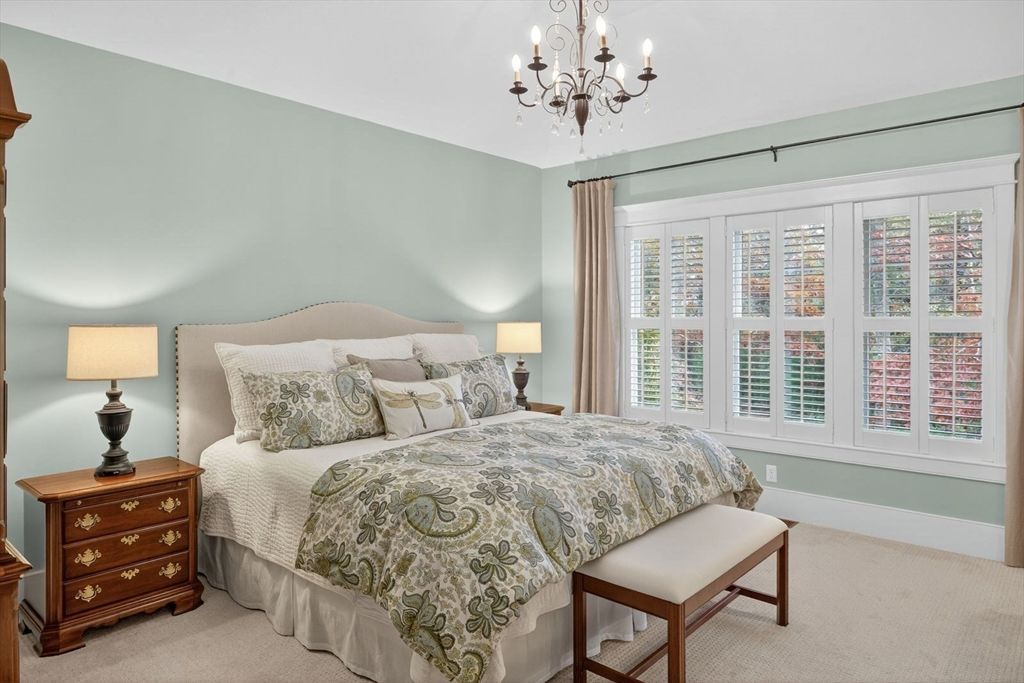 Bedroom, Chandelier, Interior