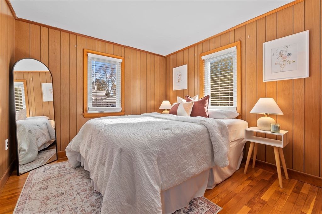 Bedroom, Interior, Wood Texture Flooring, Wooden Walls