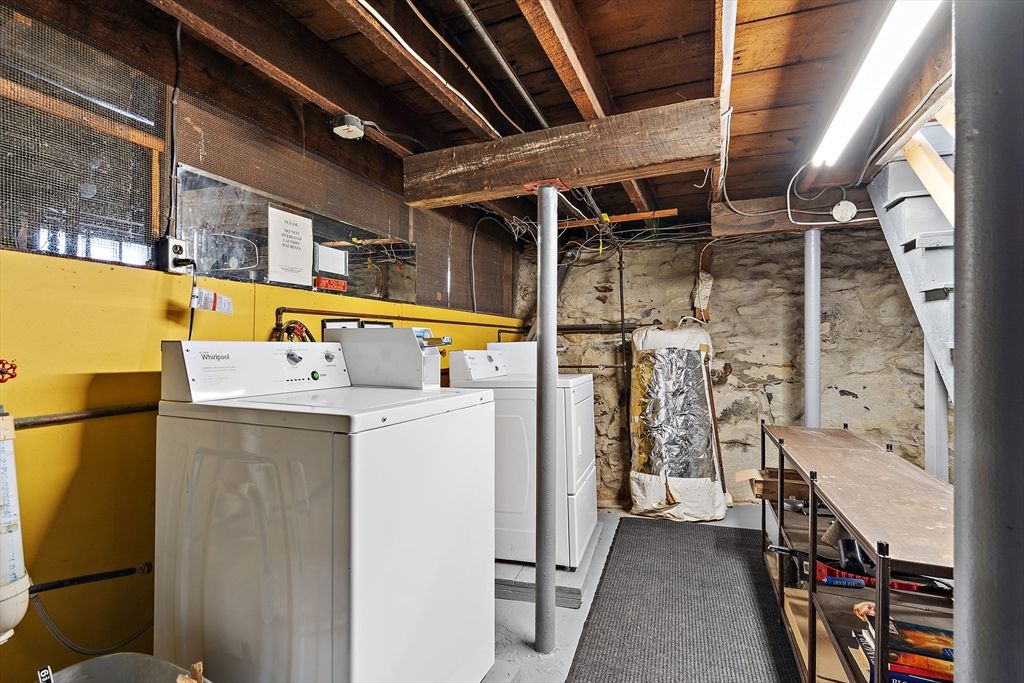 Interior, Stone Walls, Washer, Wooden Beams, Wooden Ceilings