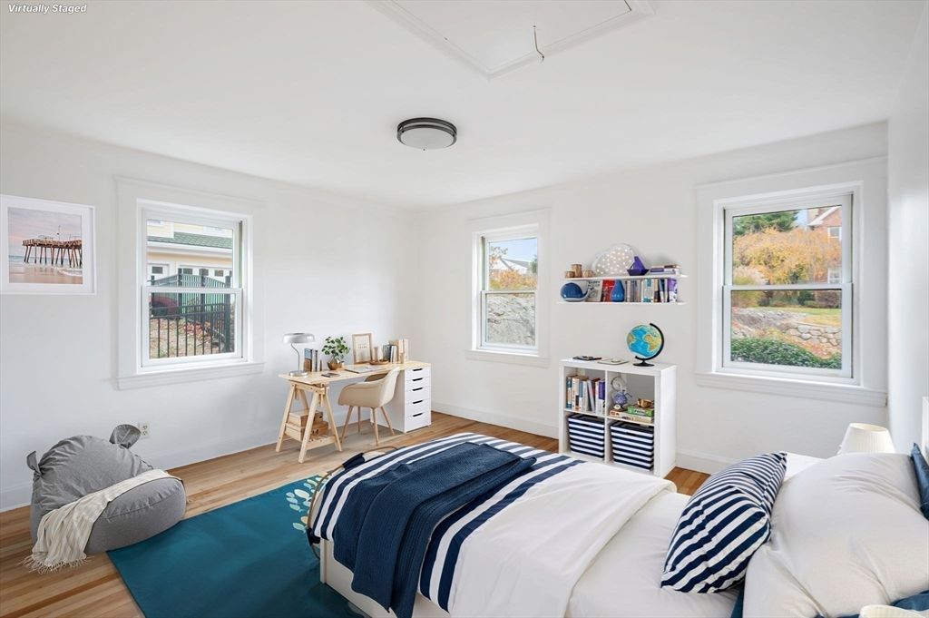 Bedroom, Home Office, Interior, Wood Texture Flooring