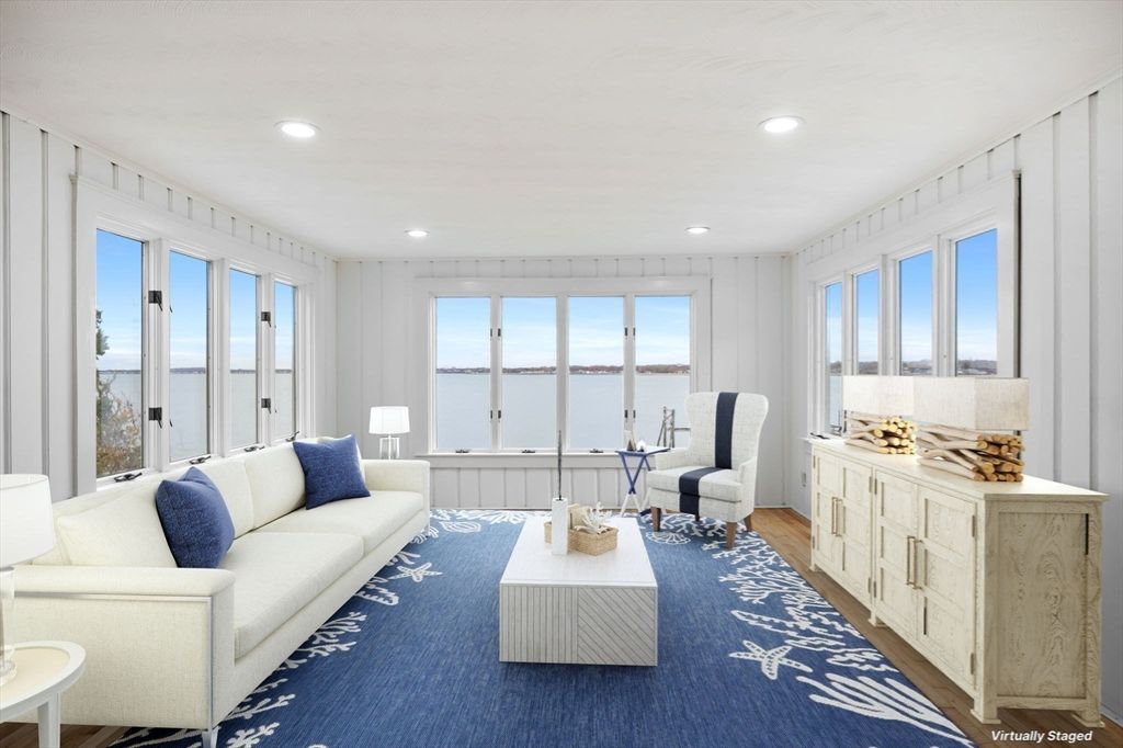 Interior, Living room, Recessed Lighting, Water, Wood Texture Flooring