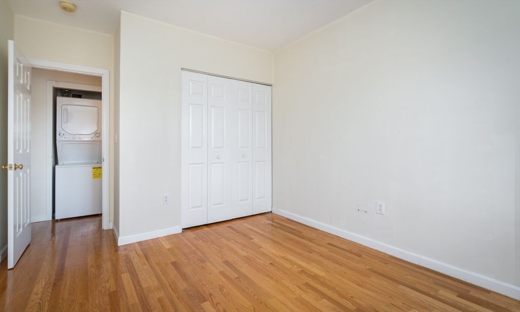 Empty room, Interior, Utility Closets, Washer, Wood Texture Flooring