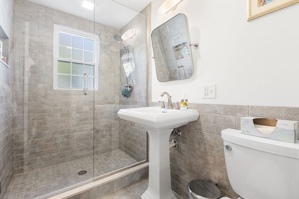 Bathroom, Glass Shower, Interior, Stone Walls