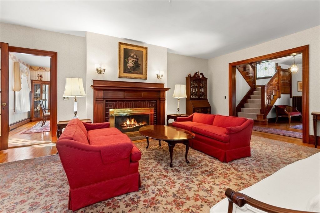 Fireplace, Interior, Living room, Wood Texture Flooring
