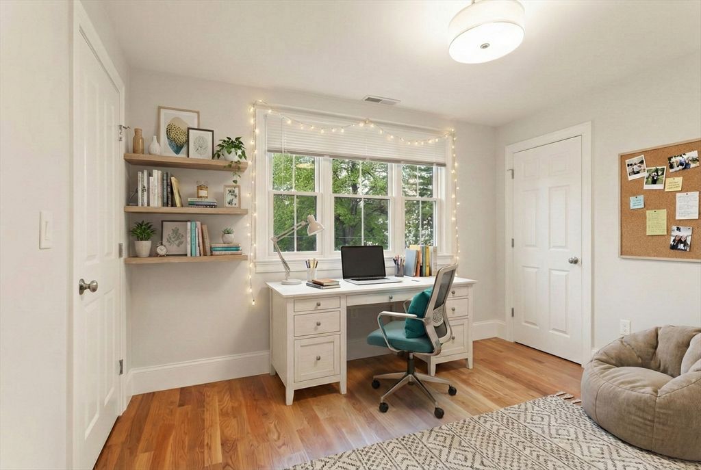 Home Office, Interior, Wood Texture Flooring