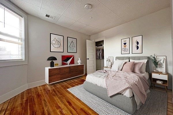Bedroom, Interior, Wood Texture Flooring