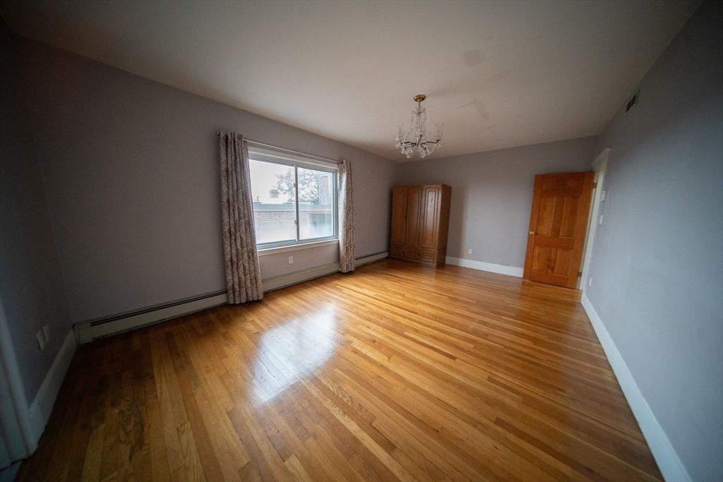 Chandelier, Empty room, Interior, Wood Texture Flooring