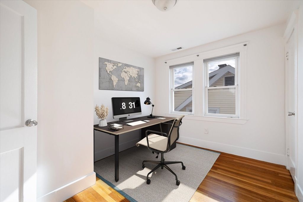 Home Office, Interior, Wood Texture Flooring