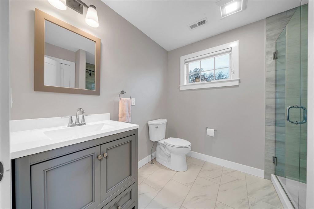 Bathroom, Glass Shower, Interior, Marble