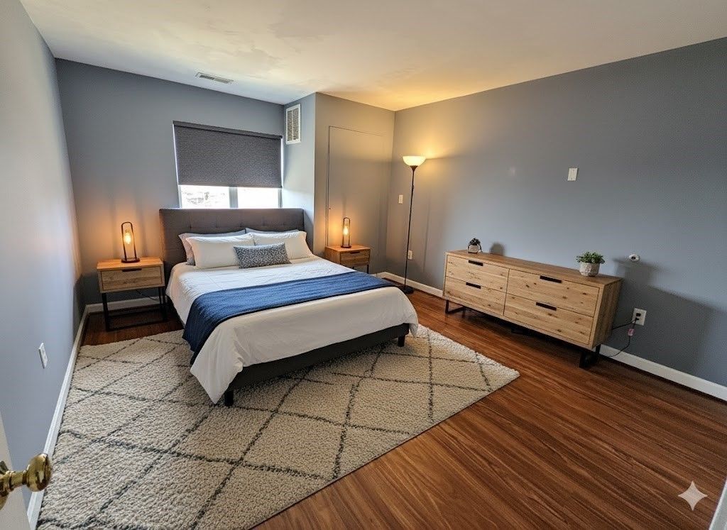 Bedroom, Interior, Wood Texture Flooring