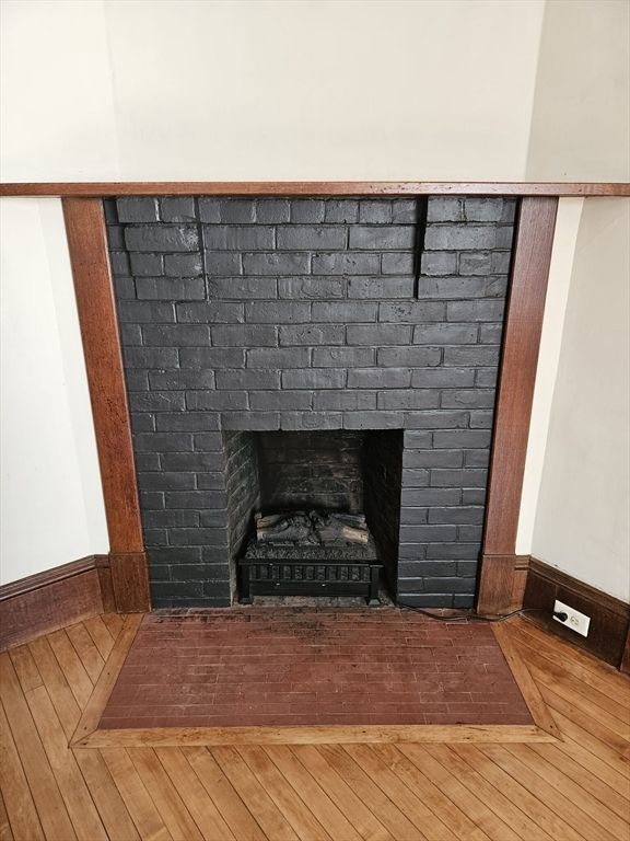 Fireplace, Interior, Wood Texture Flooring