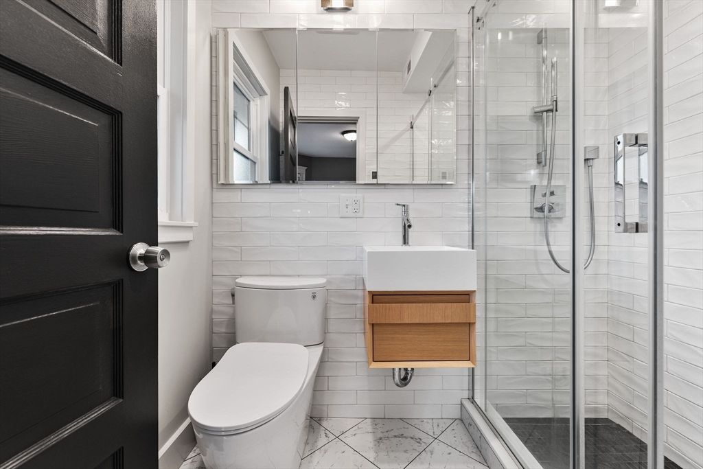 Bathroom, Glass Shower, Interior, Marble