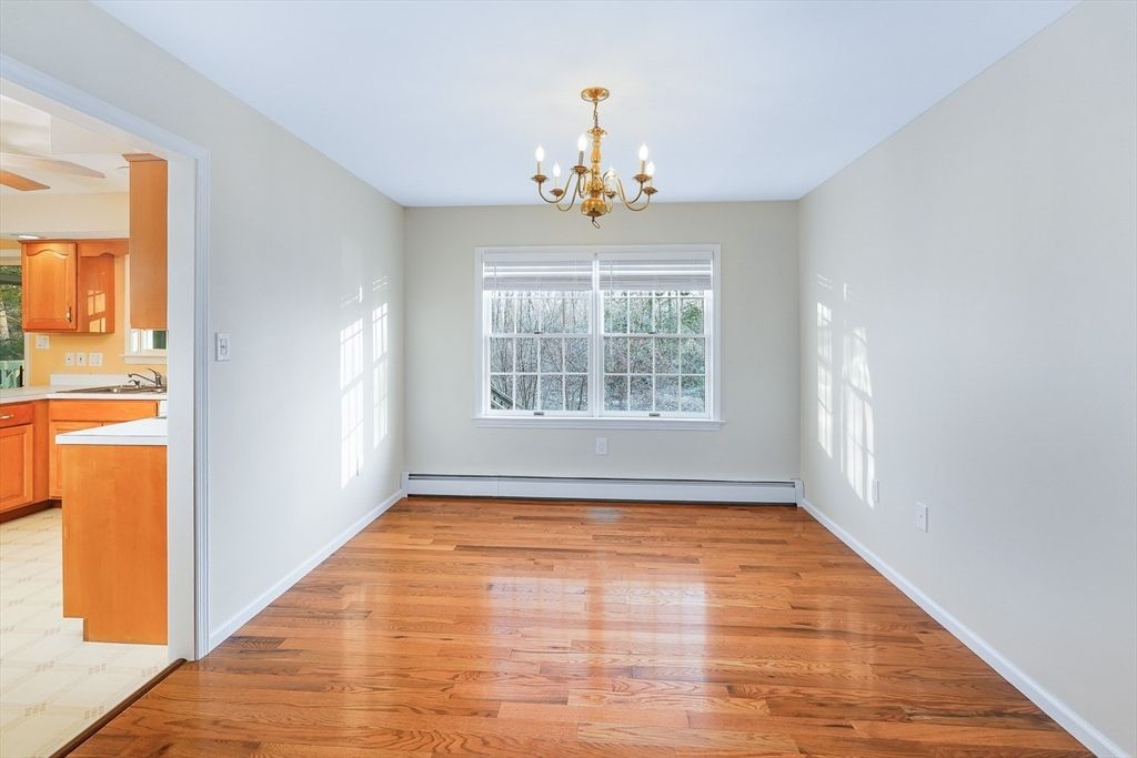Chandelier, Empty room, Interior, Kitchen, Wood Texture Flooring