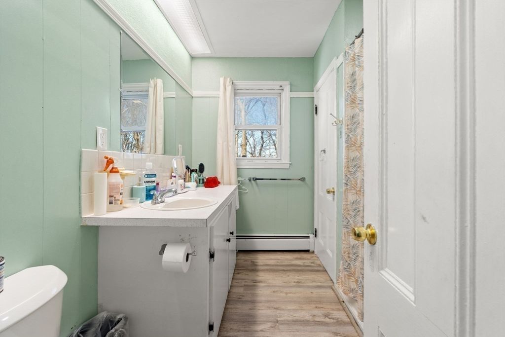Bathroom, Interior, Wood Texture Flooring