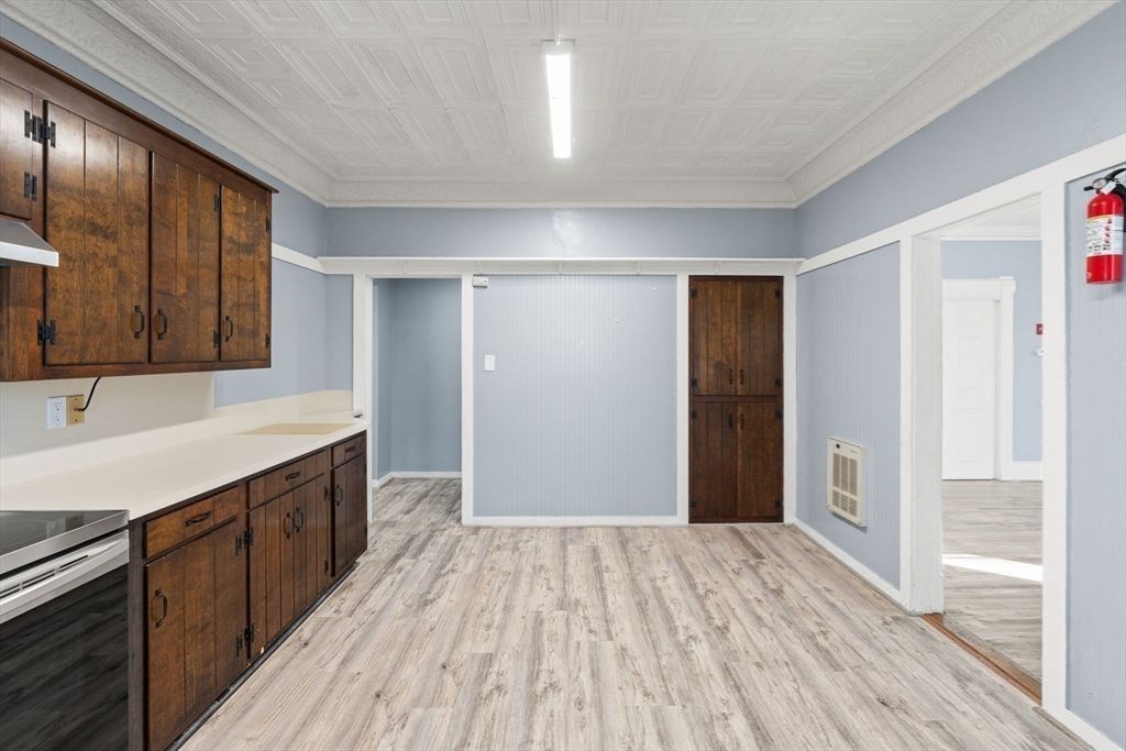 Empty room, Interior, Kitchen, Wood Texture Flooring