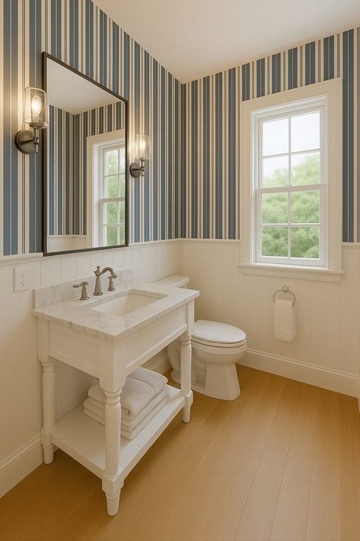 Bathroom, Interior, Wood Texture Flooring
