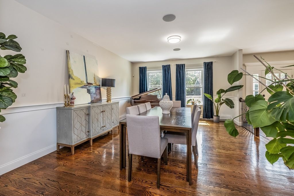 Dining room, Interior, Wood Texture Flooring