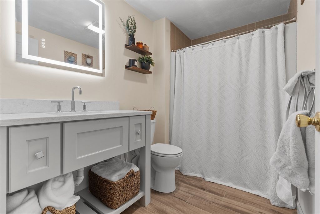 Bathroom, Interior, Wood Texture Flooring