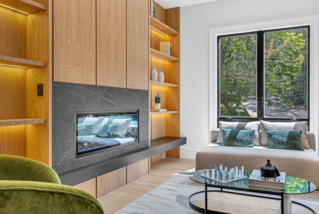 Fireplace, Interior, Wood Texture Flooring