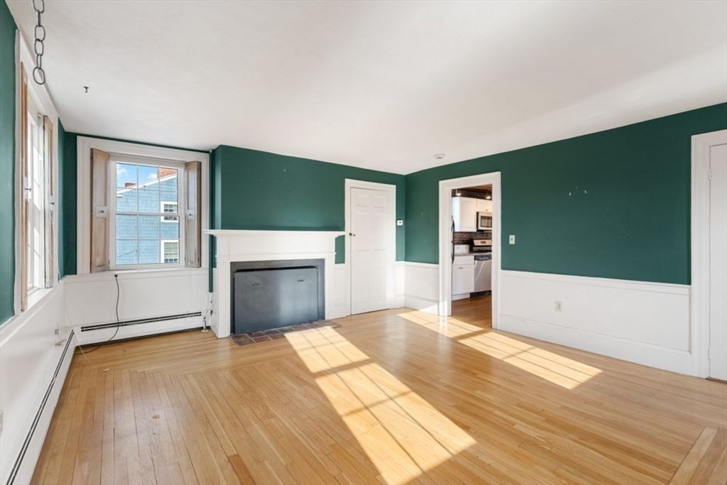 Empty room, Fireplace, Interior, Wood Texture Flooring