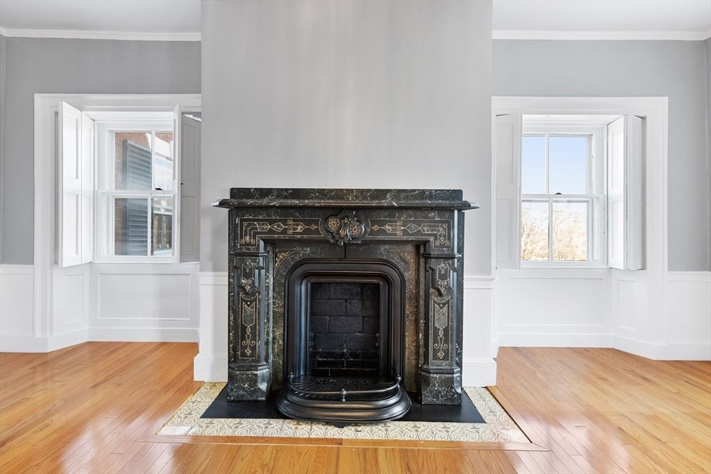 Fireplace, Interior, Wood Texture Flooring