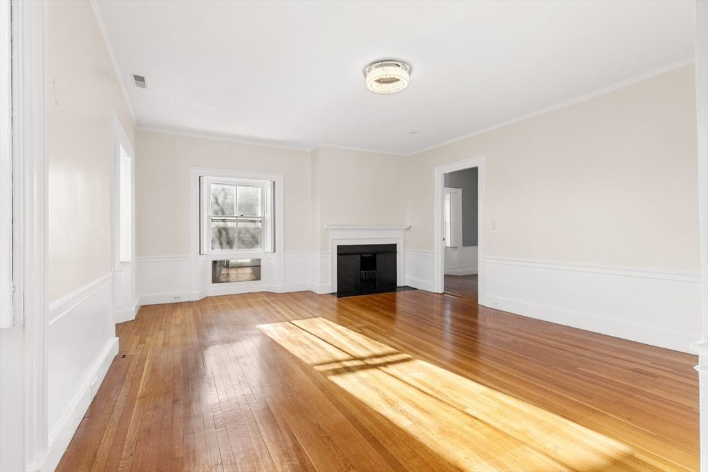 Empty room, Fireplace, Interior, Wood Texture Flooring