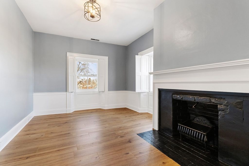 Fireplace, Interior, Wood Texture Flooring
