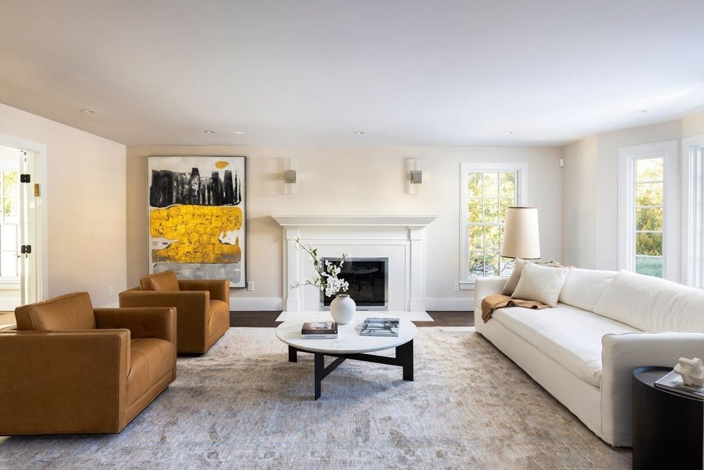 Fireplace, Interior, Living room, Recessed Lighting