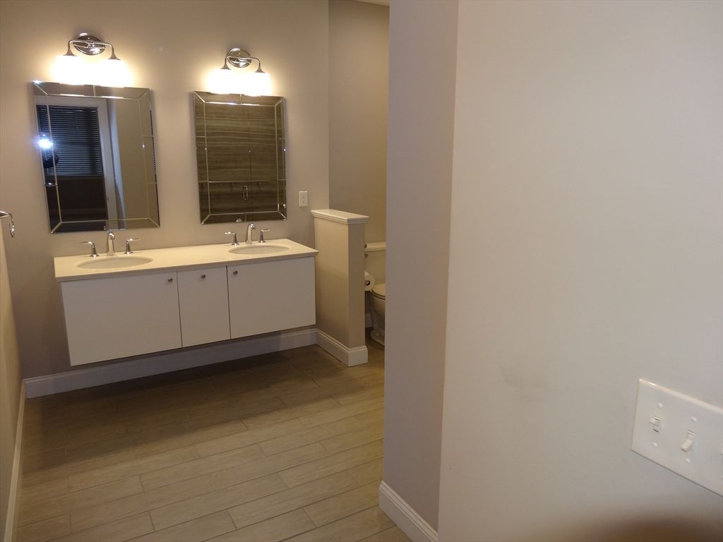Bathroom, Dual Sink Vanities, Interior, Wood Texture Flooring