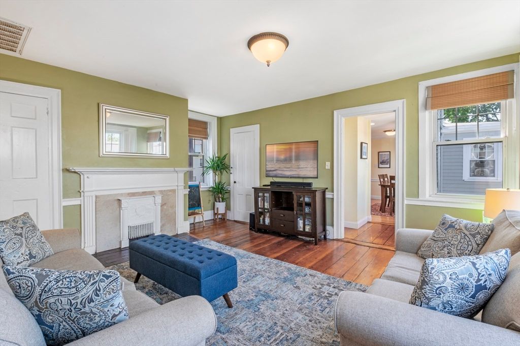 Fireplace, Interior, Living room, Wood Texture Flooring