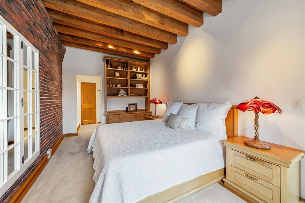 Bedroom, Interior, Recessed Lighting, Wooden Beams