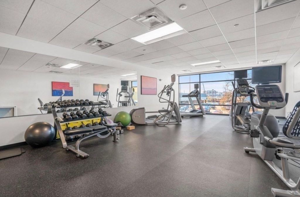 Fitness Equipment, Gym, Interior, Recessed Lighting