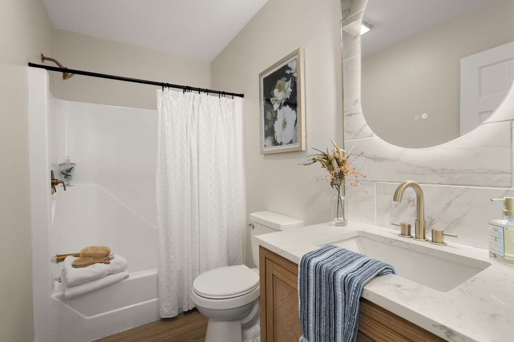 Bathroom, Interior, Wood Texture Flooring
