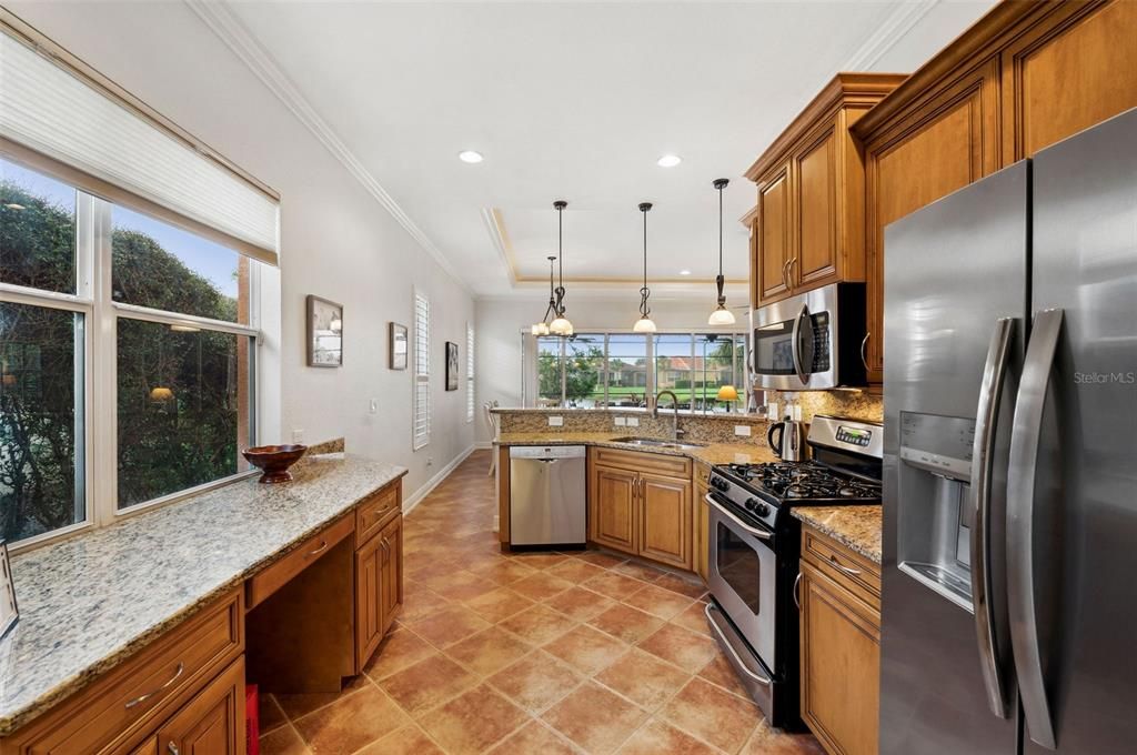 Interior, Kitchen, Pendant Lights, Recessed Lighting, Stainless Steel Appliances