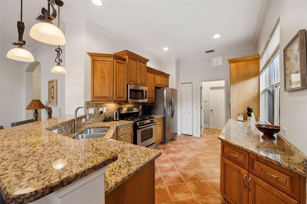 Interior, Kitchen, Pendant Lights, Recessed Lighting, Stainless Steel Appliances