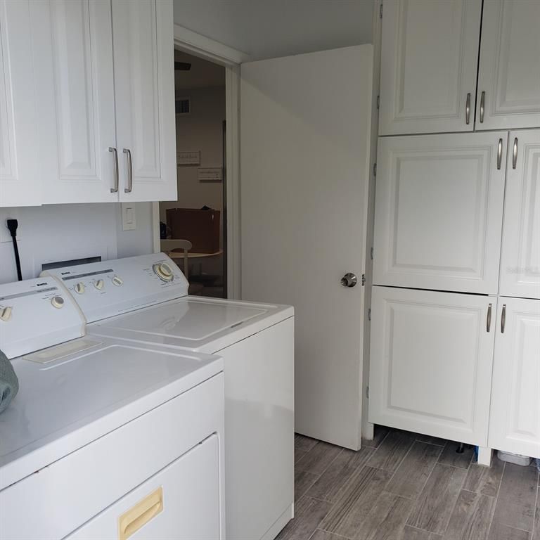 Interior, Washer, Wood Texture Flooring