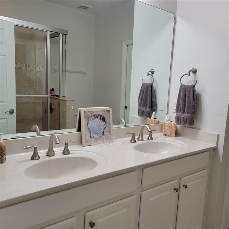 Bathroom, Dual Sink Vanities, Glass Shower, Interior