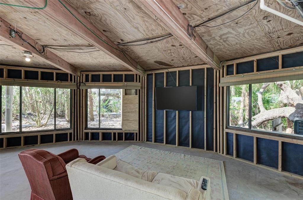 Interior, Sun Room, Wooden Ceilings