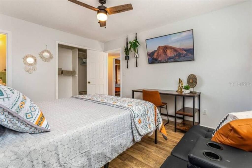 Bedroom, Interior, Wood Texture Flooring
